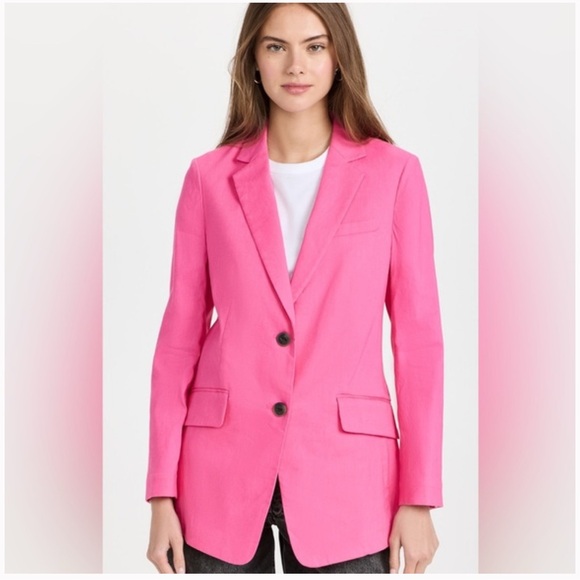 Rag & Bone Pink Charles Linen Blend Blazer - Picture 5 of 15